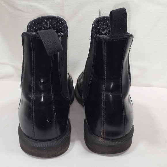 Doc Martens Black Flora Patent Leather Chelsea Boots Womens EU 39 US 8 Slip On - Picture 6 of 16